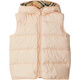 BURBERRY Down Vest FW24 Solid Color Hooded Plaid Sleeveless Vest Light Pink Children's Style Light Pink One Size 10Y