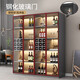 Zhong Zhanggui wine cabinet display cabinet household glass wine cabinet living room wall custom light luxury storage cabinet 2025 new sideboard installation included 0 level 1.8 thickened plate eight door wine compartment 320x4