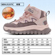 Pull back children's shoes plus velvet sports shoes winter style boys and girls warm cotton shoes WBNJS1979 pink purple 30