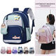 Ye Yu Primary School Cute School Bag Cartoon Girl Lightweight Backpack Spine Protection Large Capacity Backpack Dark Blue Cute Pen Case Recommended for Primary School Students in Grades 1-2