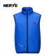 NERVE Motorcycle Riding Suit Electric Heated Vest Intelligent Heated Winter Cold Warm Vest Men and Women New Style Blue (without mobile charger) XS