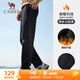 Camel (CAMEL) fleece sweatpants men's loose casual straight knitted trousers J13CAVL6034 Phantom Black L