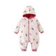 Baby jumpsuit autumn and winter plus velvet warm baby clothes hooded boneless reversible outing clothes baby crawling clothes little green turtle 66 66cm