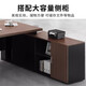 Desk Boss Desk Simple Modern Manager Desk and Chair Combination Single Office Executive Desk Supervisor Desk Gray Oak Length 200+ Desktop Width 80+ Side Cabinets
