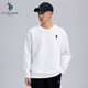 U.S. POLO ASSN. Sweater men's autumn and winter Paul men's high-end casual round neck bottoming shirt sports long-sleeved T-shirt for men white 2XL