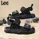Lee children's shoes summer children's sandals girls black hollow sports beach shoes boys big black 28 recommended foot length 172.5mm