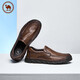 Camel casual leather shoes men's business cow leather soft sole comfortable slip-on men's shoes P15A297013 light brown 42