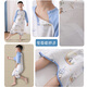 Pure cotton children's home clothes pajamas newborn baby nightgown baby sleeping bag spring and autumn and summer thin anti-kick quilt artifact long-sleeved spring and autumn cat belly cotton Dream Penguin 90 Recommended height 80-90cm