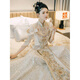 ROAR UTHAUG Show and Clothing 2025 New Champagne Color New Chinese Style Wedding Dress Elegant Small Wedding Toast Outfit Outfit XH1434 Qian Yan No Headgear S