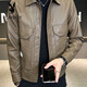 Playboy Motorcycle Leather Men's Jacket 2025 Spring and Autumn New Brown PU Leather Slim Short Retro Men's Clothes Jacket K6618 Coffee Color Regular M 90Jin Jin is equal to 0.5kg -110Jin Jin is equal to 0.5kg