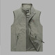 Xiaohongshu popular men's casual vest spring and autumn large size outdoor fishing travel vest middle-aged and elderly dad thin light gray L