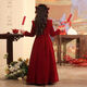 Disney (Disney) Girls New Chinese Style Princess Dress Winter 2026 New Year of the Horse New Year Clothes Children New Year Festive Clothes Red 150 Chinese Style New Year Clothes
