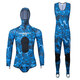 Diving Star 0.5mm Fishing and Hunting Wetsuit Men's Quick-drying Surfing Jellyfish Snorkeling Swimsuit Split Free Diving Wetsuit Set Blue Camouflage S