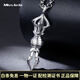Miss JuJu pt950 platinum pendant, domineering vajra men's platinum pendant, can be separated into two ways to wear, personalized pendant, weighs 12-13g + comes with black leather rope