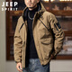JEEP SPIRIT Jeep workwear retro cotton jacket men's winter hooded assault jacket cotton coat thick top black XL