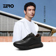 Zero business casual leather shoes for men in autumn 2025 new first layer cowhide soft sole heightening sports shoes men's shoes black comfortable leather + heightening thick sole 41