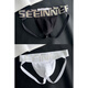 2 BUNNIES 2 pairs of pure cotton thong men's double underwear pure white boys U convex bag sexy back empty triangle shorts head 612 (black + white) 2XL _150-170Jin Jin is equal to 0.5 kg