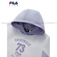 FILA KIDS Children's Clothing Girls' Sweaters 2025 Winter New Children's Comfortable Velvet Hooded Tops Official Authentic Standard White-WT M 140c