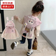 Labubu Girls' Style Jacket Spring and Autumn 2025 New Top Baby Hooded Jacket Autumn Children's Autumn Clothing Pink 140 One Size Small