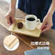 Frost mountain cypress tray Japanese style bread toast breakfast tray afternoon tea cake dessert tray for one person solid wood saucer length 22*width 15*height 1.7cm