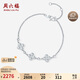 Saturday Fortune PT950 platinum bracelet for women, platinum four-leaf clover bracelet, birthday gift for girlfriend B0720893, about 4.06g