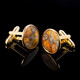 Suit cufflinks retro sheepskin map gold-plated copper cufflinks men's French shirt cuff buttons formal wear versatile purchasing agent gold 18mm
