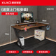 Gujia Home Computer Desk E-Sports Table Hole Board Integrated Two-person Game Desk Home Study Desk Bookshelf Integrated Table Can Install Robotic Arm Walnut Color 1.4M E-Sports People's Choice | Free Delivery to Door Package Installation