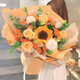 Flowers in the same city, sunflowers and roses mixed and matched bouquets for birthday gifts for girlfriends, best friends and elders. Flowers delivered by flower shops. All the way to the sun | single sunflowers, champagne and roses mixed and matched bouquets
