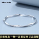 Miss JuJu pt950 platinum Möbius bracelet women's platinum ring solid bracelet weight 13.46 grams inner diameter 54mm