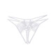 Unbranded underwear, pure lustful lace underwear, hollow slit, sweet bow beaded thong, white, one size fits all (suitable for 80-120 Jin Jin equals 0.5 kg)