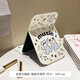 Cute folding mirror table top standable student dormitory female travel portable dressing home makeup small size - Blue Cat Dance original design