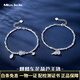 Miss JuJu pt950 platinum gourd bracelet for women, genuine platinum Fulu bamboo bracelet, lucky and lucky brand ingot bracelet, lucky and lucky bamboo bracelet 11.8-12.0g 16+3cm