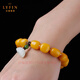 La Yun Feiyin Baltic Sea Beeswax Bracelet Women's Single Circle Original Light Luxury DIY Bracelet Fashionable White Lotus Pendant Bracelet