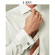 Hany (HANY) 200-count Windsor collar no-iron French shirt men's long-sleeved cufflinks cuffs men's business suit white shirt Casaman pure white 200-count ready-to-wear no-iron 41