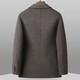 Double-sided woolen woolen jacket for young and middle-aged men, autumn and winter woolen suit, casual business top jacket, gray L (175)