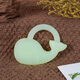 TYRY.HU Soothing Teether Whale Stars and Clouds Baby Teether Teething Period Molars Can Be Boiled Baby Teether 4 Months+ Whale-Bud Green 1 Pack