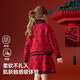 ASK JUNIOR Xiaoxiangfeng children's suit 25 winter warm knitted cardigan sweater for middle and large children, two pieces of short skirt for girls, red 130 ASK JUNIOR Xiaoxiangfeng children's suit 25 winter warm knitted cardigan sweater for middle and large children, two pieces of short skirt for girls, red 130