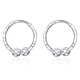 Wanfulong PT950 platinum niche light luxury earrings simple earrings plain hoops 2025 new hot style birthday gift for girlfriend Platinum PT950 niche light luxury plain hoop earrings 1.43g