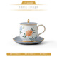 Yongfengyuan (auratic) Moon Time three-piece cover cup set, conference cup, ceramic tea cup, 290ml tea cup with lid, gift box, three-piece cover cup set (290ml)