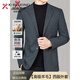 K-Boxing Men's Suit Jacket Business Suit-Sense Workplace Top Men's Casual Warm Wool Wool Single Suit Gray Twill 2862 M 170/88A
