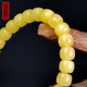 Amber Pai, one thing, one picture, one certificate, beeswax bracelet, natural amber bracelet, women's style, Russian chicken fat yellow, bucket beads, bracelet, 8.17g, about 7.5*6.5mm