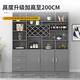 Zhong Zhang Gui wine cabinet living room wall-mounted simple modern partition cabinet entrance storage cabinet wine rack storage rack wine storage cabinet customized 180 gray + gray door including entry + installation thickened plate