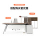 Office furniture boss desk desk supervisor desk president desk simple financial desk light luxury desk manager desk sunshine white 1.6 meters without side cabinet second generation simple line box