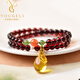 Yogurt natural blood amber bracelet for women, amber beeswax, jasper, pearl, turquoise, south red bracelet, single circle, beads 10mm