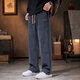 Trendy Denchen Chenille Casual Pants Men's Autumn and Winter Straight Leg Loose Sports Pants Plus Velvet Thickened Corduroy Work Pants Long Pants Dark Gray__(Single Piece) Regular L_Recommended 90-110Jin Jin equals 0.5 kg