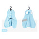 Japanese imported pet bathrobe for dogs, extra large absorbent cat towel, soft bathing and quick-drying special cat towel, hooded bathrobe, blue S, suitable for 8-20 Jin, Jin equals 0.5 kg, indoor pets