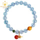 Bailuoqi Xie Xie ice-permeable aquamarine bracelet for women South red gourd pendant blue bracelet 520 gift with gourd 8cm