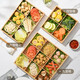 Nine-grid tray tableware, hot pot side dish platter, bamboo wooden plate around the stove, tea snack box, dried fruit plate, wooden tray, hot pot preparation plate, six grids, natural bamboo, waterproof and mildew-proof