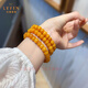 Layun Feiyin Natural Presbyopia Wax Beeswax Bracelet No Baked Color No Premium Old Type Beads Full of Honey Bracelet High-end Jewelry Gift 9.1mm Collection Presbyopia Wax (One Product, One Certificate)