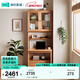 Lin's home solid wood folding desk bookcase integrated bedroom dressing table stool home small apartment small full series PK4V 0.8m bookcase desk